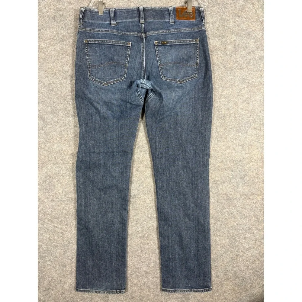 Lee‎ Extreme Motion Mens Jeans Tapered Leg Dark Wash Denim Size 32x30